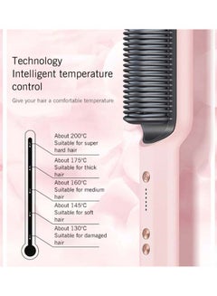 DUMBO Automatic Splint Straightener Curling Hair Comb Pink 3*27cm  - Image 4