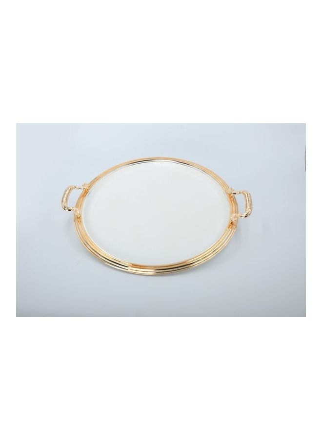 Dania 3 Piece Tray Set White/Gold 40x40cm  - Image 2