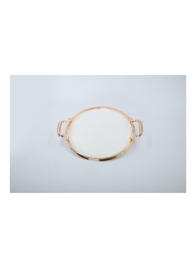 Dania 3 Piece Tray Set White/Gold 40x40cm  - Image 3