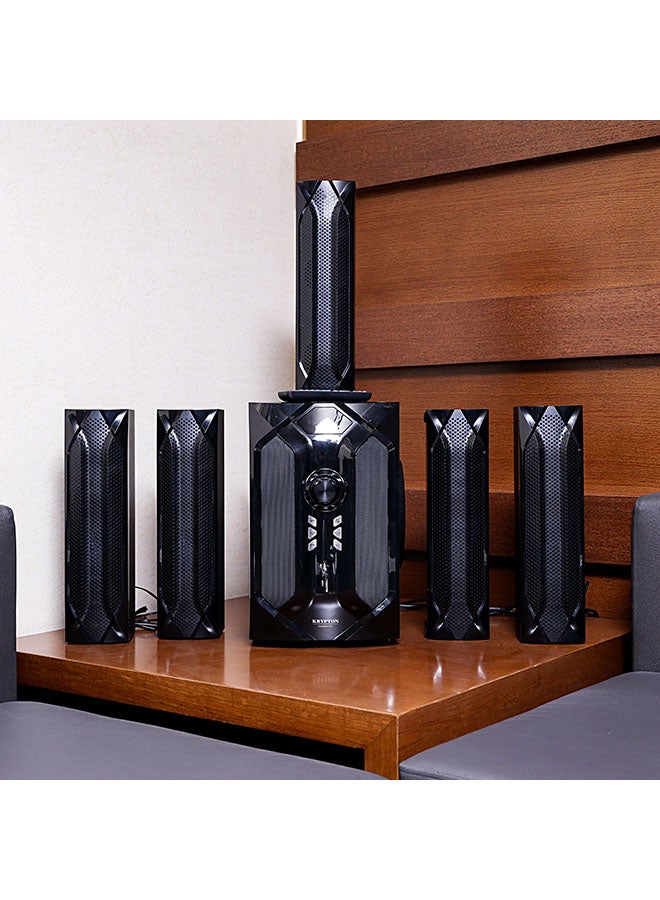 كريبتون - نظام مكبر صوت متعدد الوسائط مزود بقناة 5.1 KNMS6083 أسود - Image 1