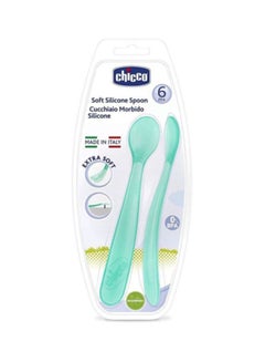 Chicco Soft Silicone Spoon - Green  - Image 2