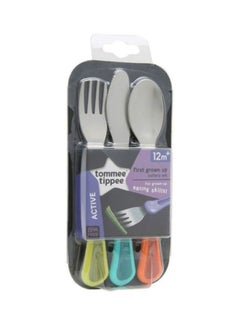 tommee tippee First Grown Up Cutlery Set, Pack Of 3 - Multicolour  - Image 2