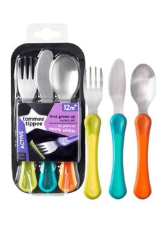 tommee tippee First Grown Up Cutlery Set, Pack Of 3 - Multicolour  - Image 3