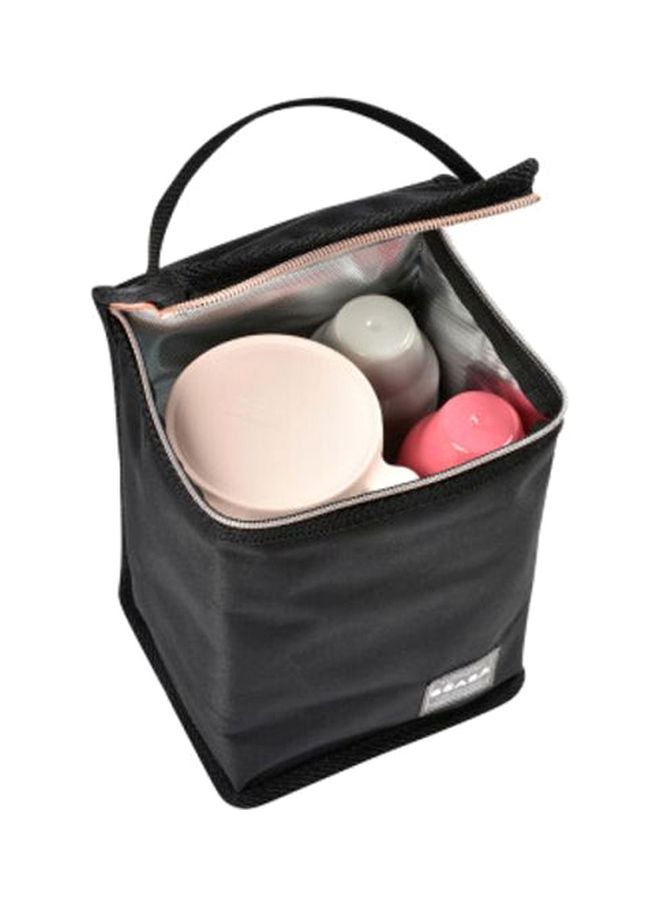 Insulated Baby Meal Pouchlarge Capacity Thermal Bottle Storage Bag For Carrying Full Meals Foldable Soft Waterproof Material - Black, Pink - v1615815173/N21631030A_2