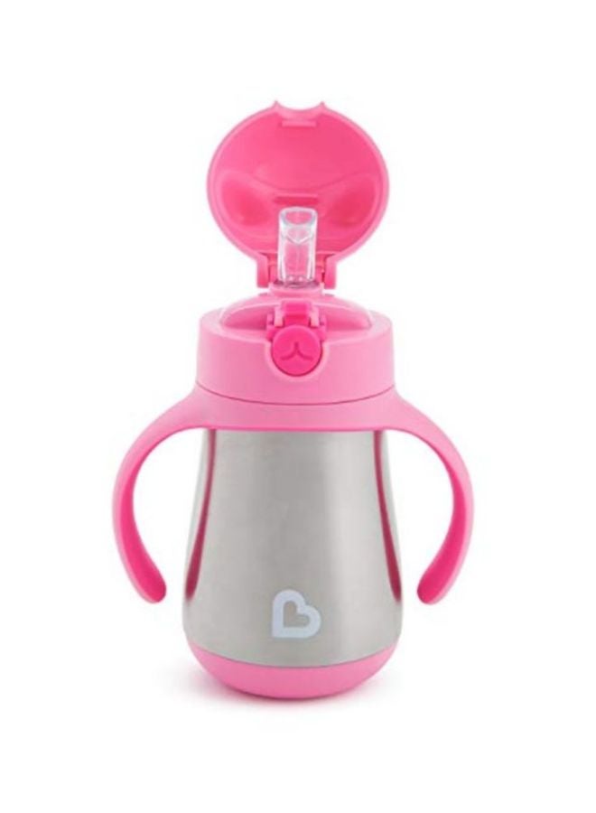 Munchkin - Cool Cat Straw Cup, 12+ M - Pink/Silver - Image 1
