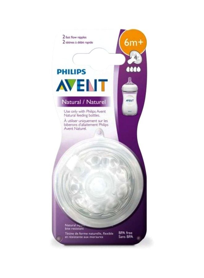 Philips Avent 2-Piece Natural Silicone Fast Flow Nipple - Image 2