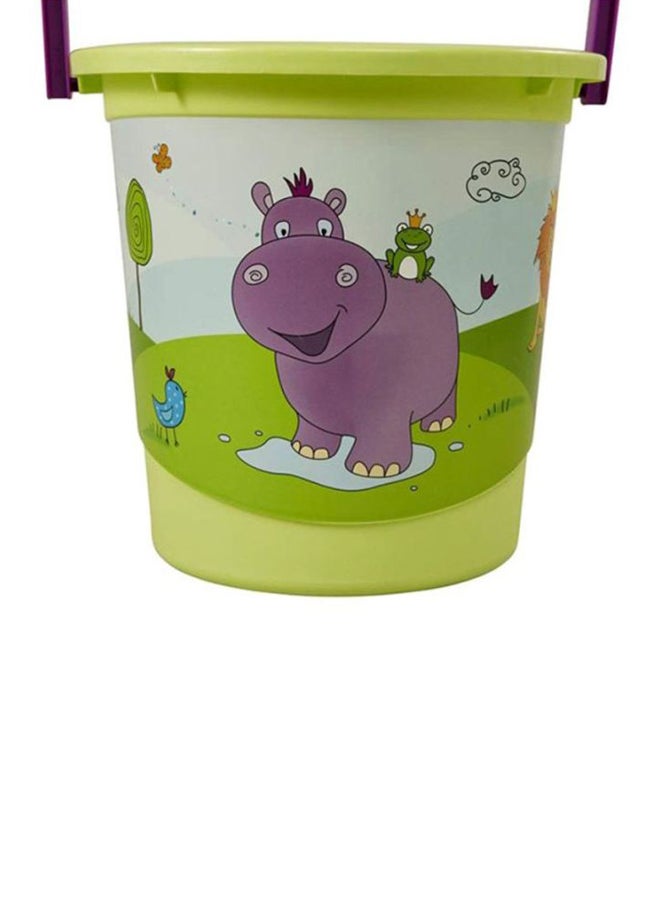 keeeper Animal-Themed Polypropylene Nappy Bin - Green/Purple - Image 4