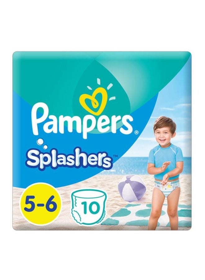Pampers Splashers Diaper Pants, Size 5-6, 14+Kg, 10 Diapers  - Image 1