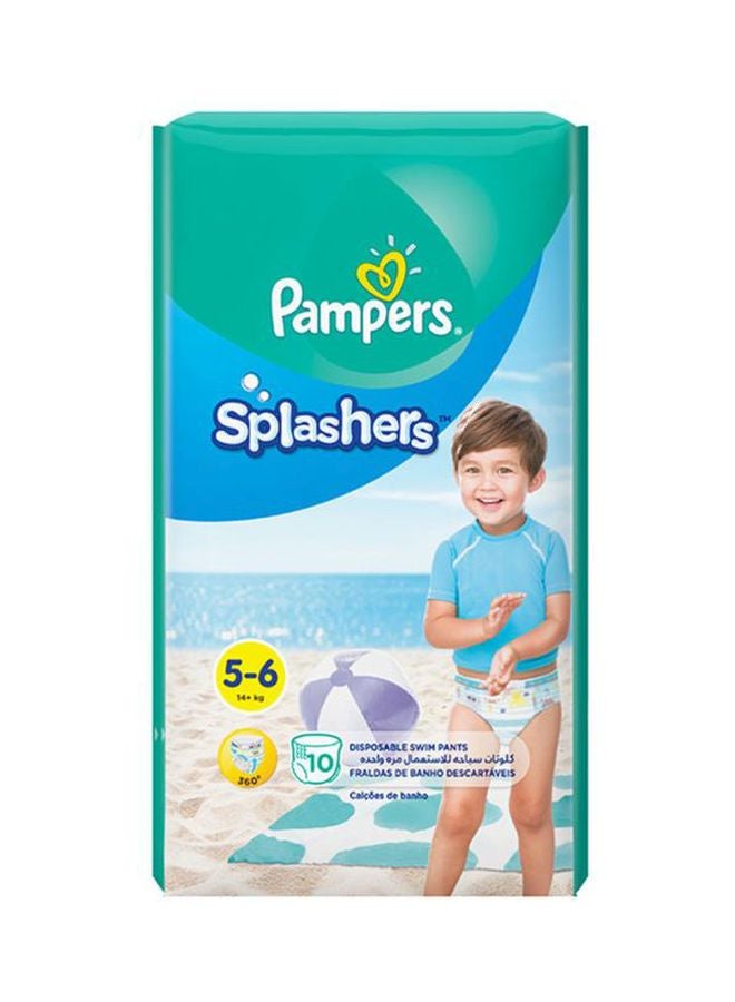 Pampers Splashers Diaper Pants, Size 5-6, 14+Kg, 10 Diapers  - Image 2