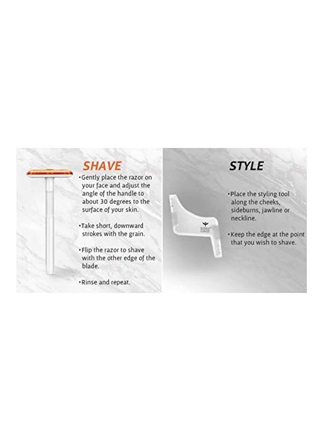BOMBAY SHAVING COMPANY - Beard Shaper Tool With Comb White - Image 1