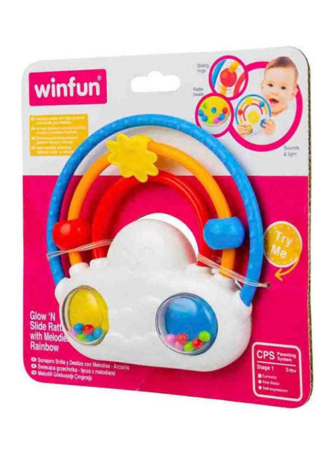 وينفان لعبة خشخيشة جلو آند سلايد بألحان - قوس قزح 13سم