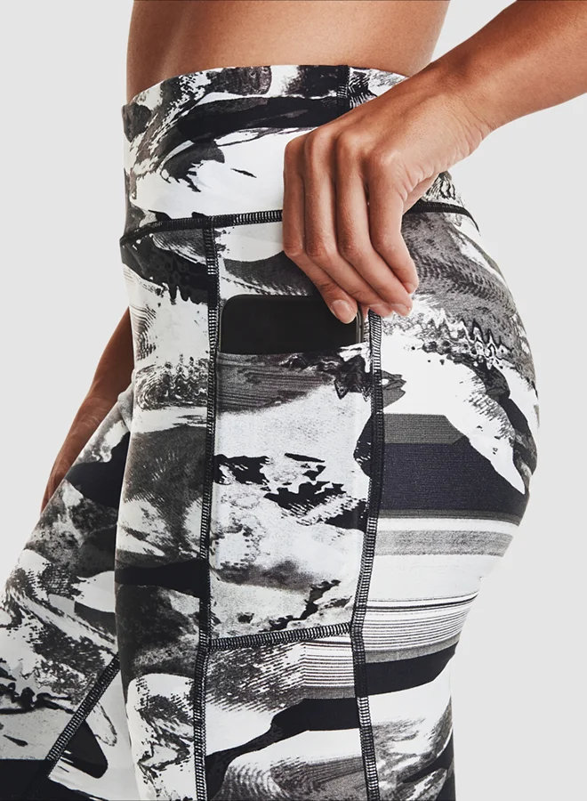 UNDER ARMOUR HeatGear Printed Leggings Black/White