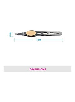Vega Tweezer With Rubber Grip Silver  - Image 2