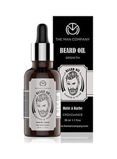 The Man Company Beard Growth Oil With Almond And Thyme Black  - Image 1