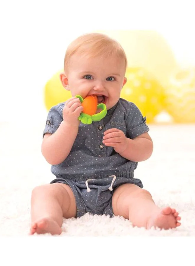 infantino Good Bites Textured Carrot Teether, 0+ Months - Orange/Green