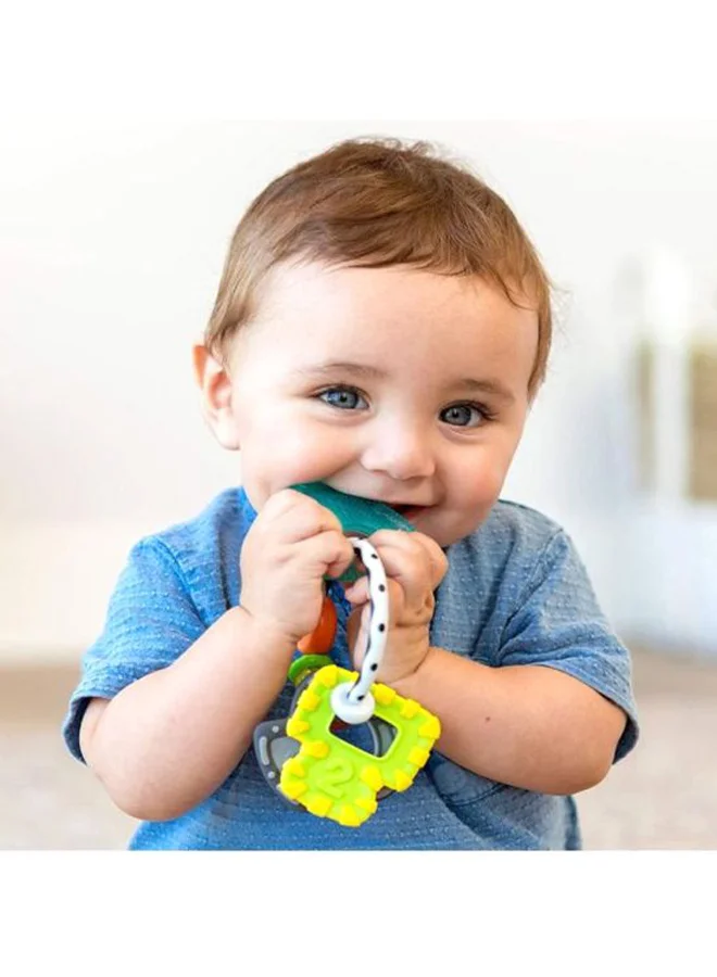 infantino Slide And Chew Keys Teether - Multicolour
