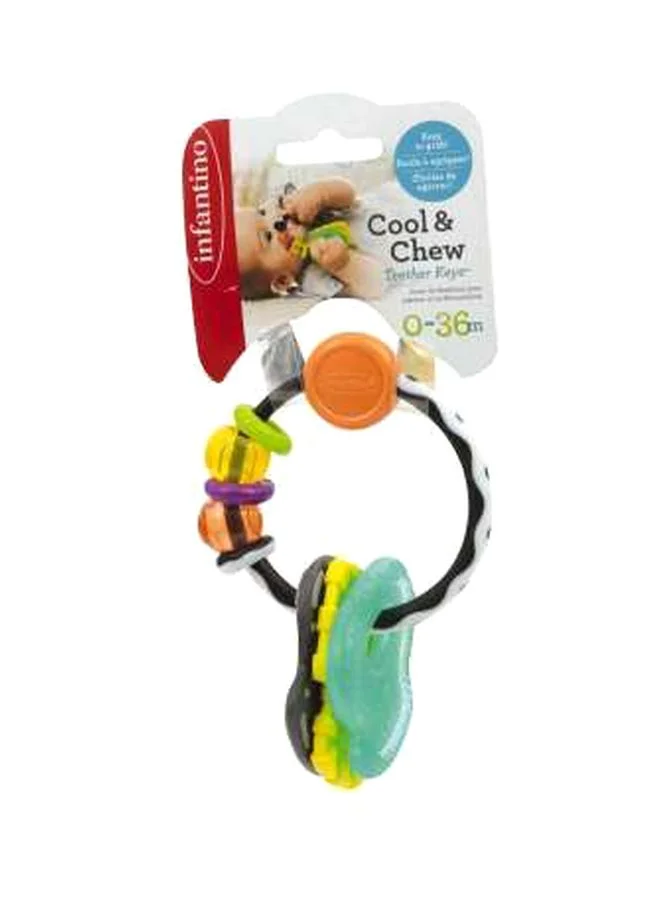 infantino Slide And Chew Keys Teether - Multicolour