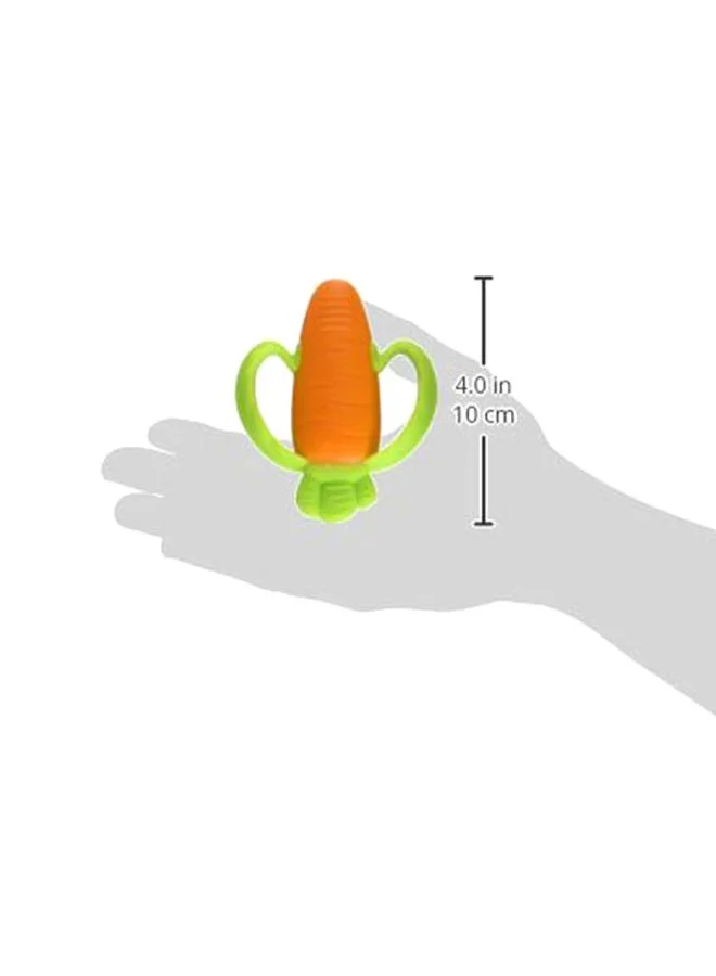 infantino Good Bites Textured Carrot Teether, 0+ Months - Orange/Green