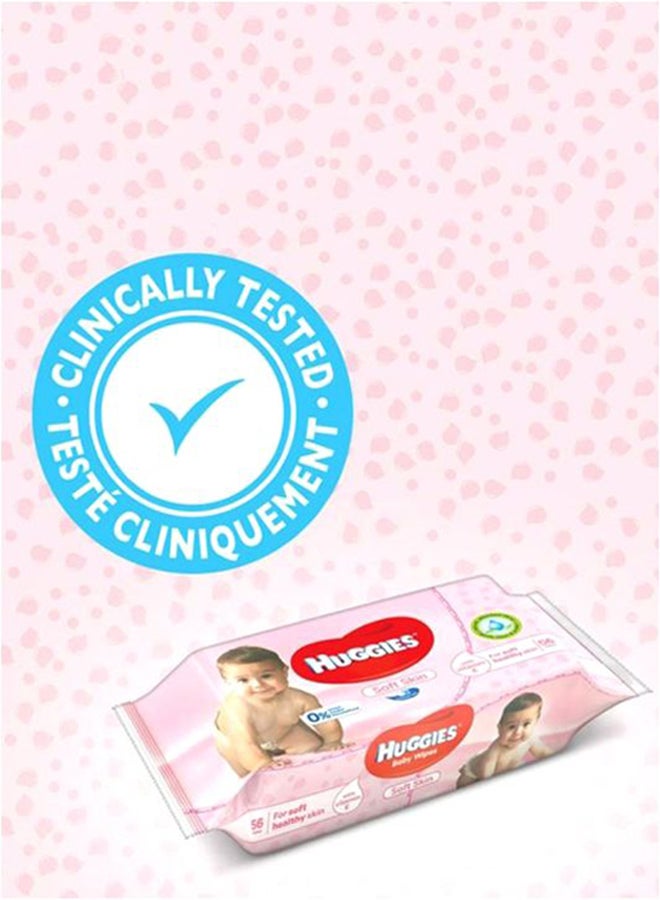 هجيز مناديل مبللة، 56 قطعة - Image 3