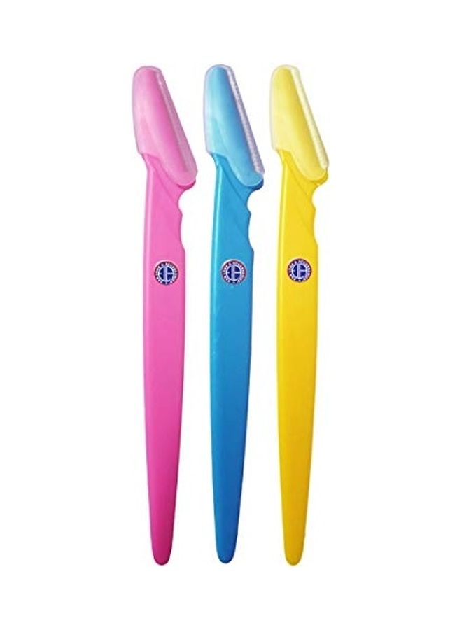 3 Piece Eye Brow Razor Multicolour