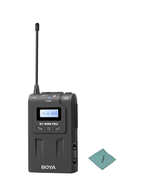 Transmitter With LCD Screen Display For WM8 Pro-K1/BY-WM8 Pro-K2 Wireless Microphone System BY-WM8 Pro-K2 Black