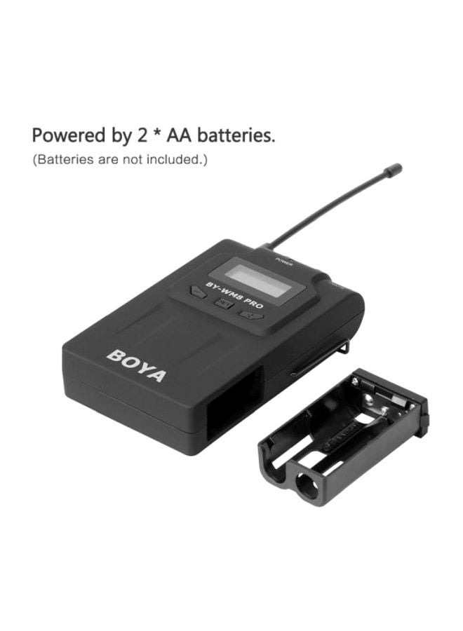BOYA - Transmitter With LCD Screen Display For WM8 Pro-K1/BY-WM8 Pro-K2 Wireless Microphone System BY-WM8 Pro-K2 Black - Image 1