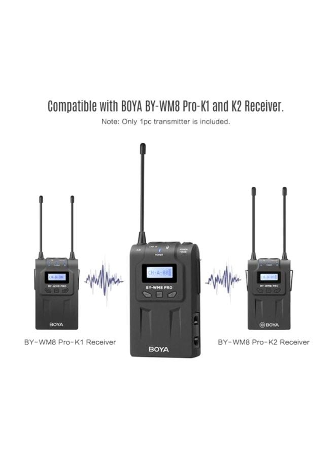BOYA - Transmitter With LCD Screen Display For WM8 Pro-K1/BY-WM8 Pro-K2 Wireless Microphone System BY-WM8 Pro-K2 Black - Image 1