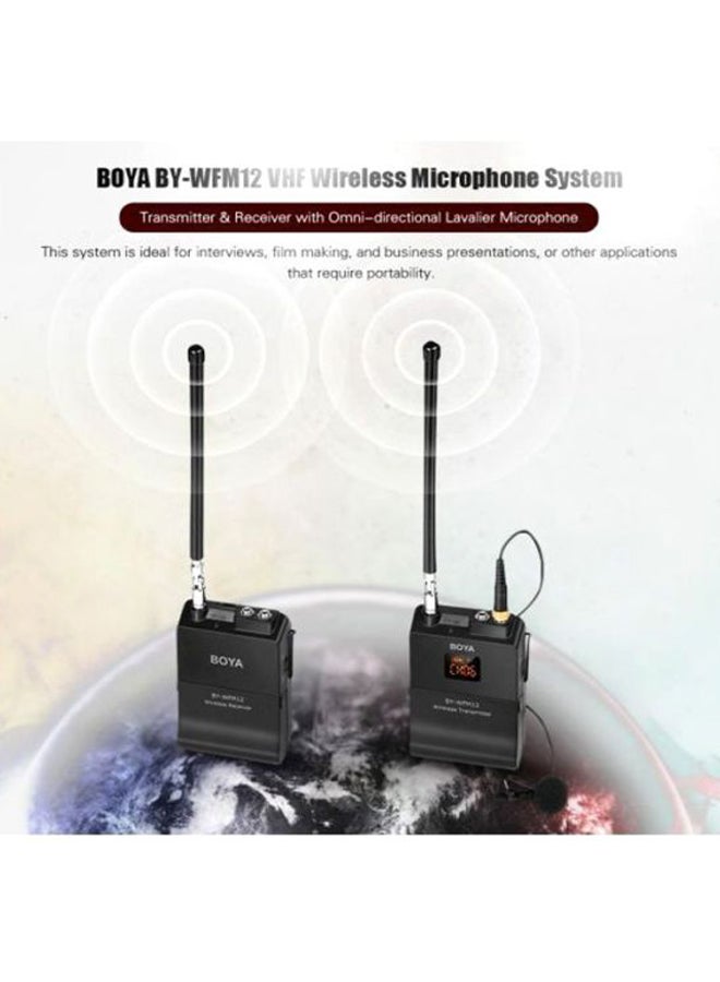 BOYA VHF Wireless Microphone System BY-WFM12 Black - Image 2