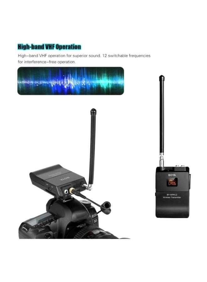 BOYA VHF Wireless Microphone System BY-WFM12 Black - Image 3