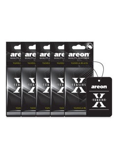 Areon 5-Piece X Version Car Air Freshener - Vanilla Black 