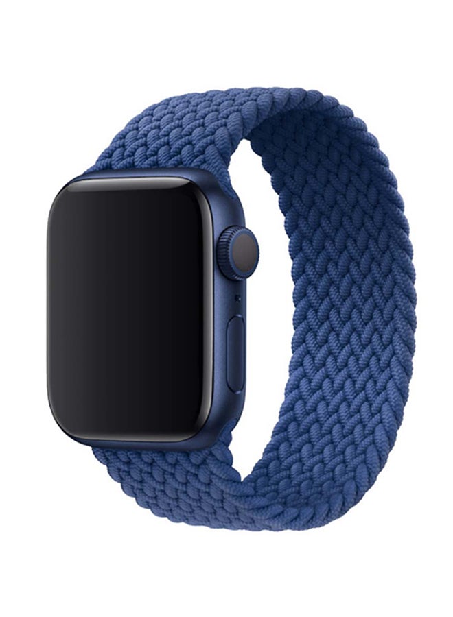 Motim - Braided Elastic Replacement Strap For Apple Watch Series 6 Blue - Image 1
