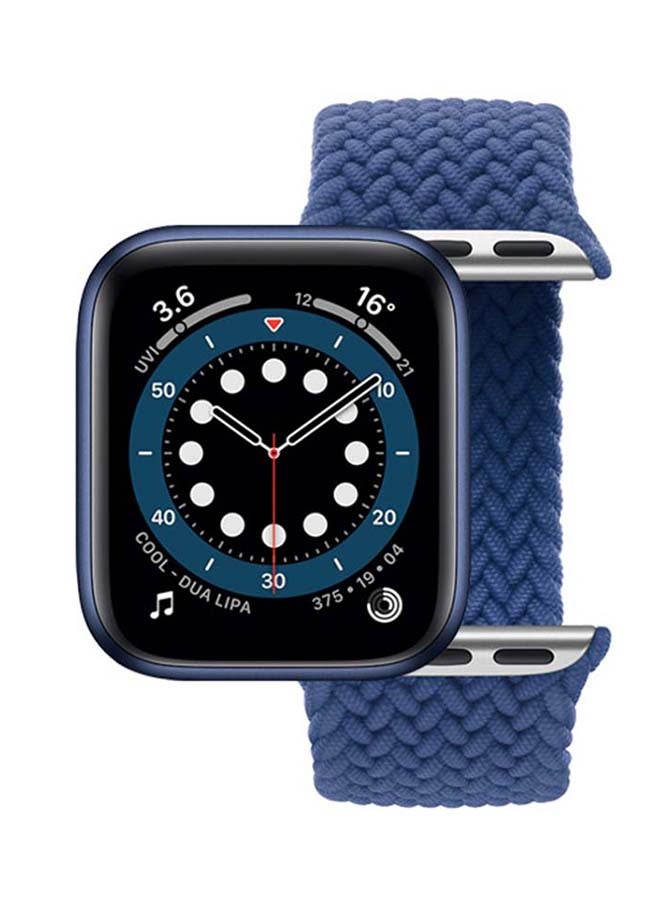 Motim - Braided Elastic Replacement Strap For Apple Watch Series 6 Blue - Image 1