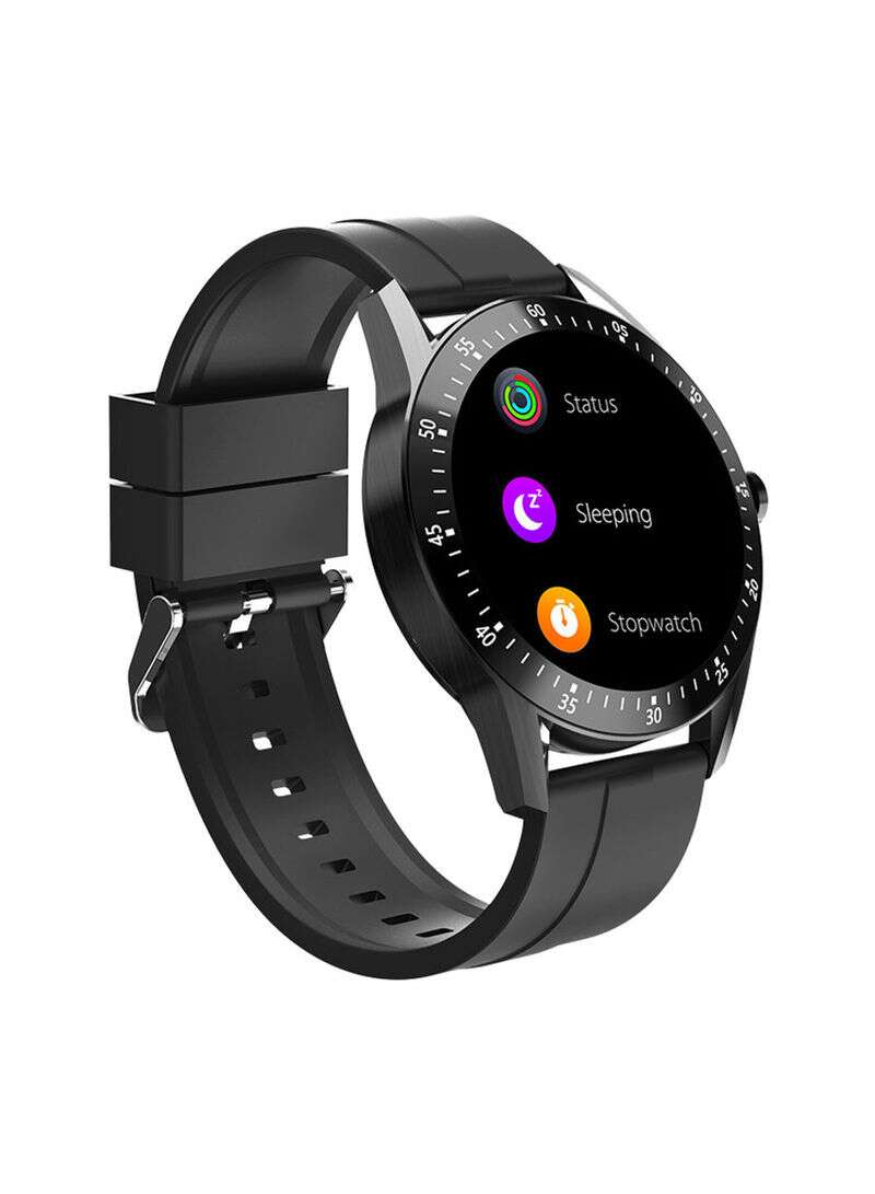 Smart Watch Fitness Tracker IP68 Waterproof Heart Rate Monitor Black