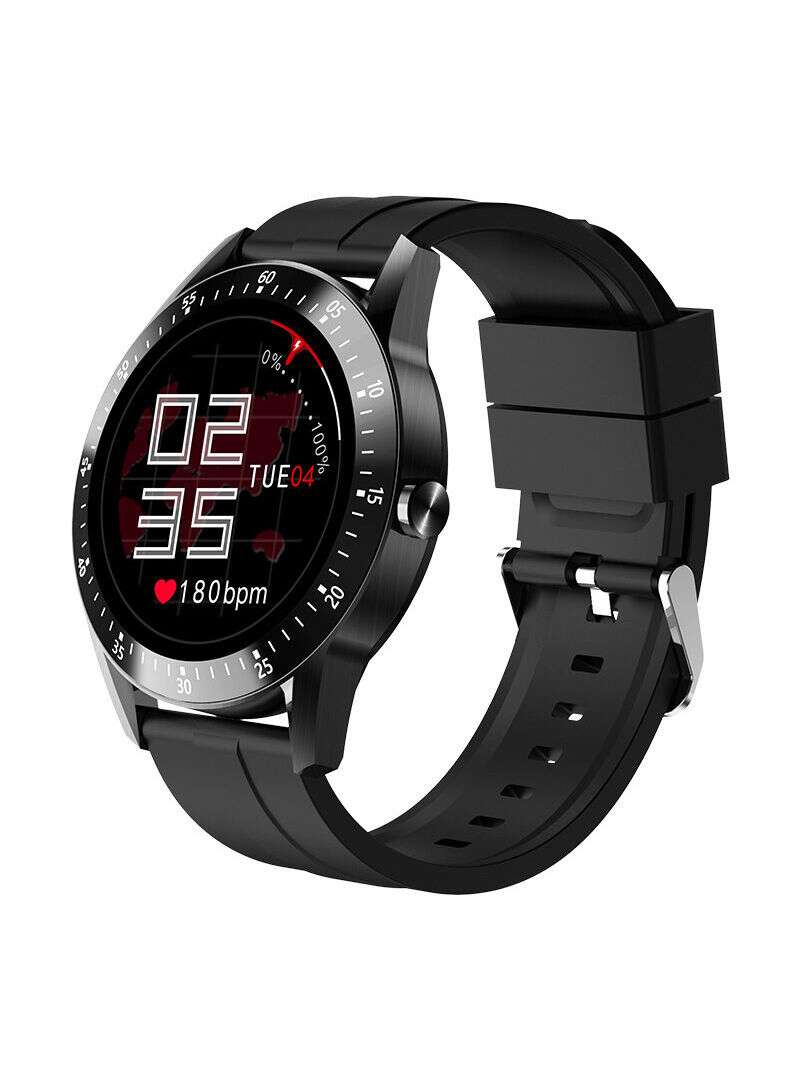 Smart Watch Fitness Tracker IP68 Waterproof Heart Rate Monitor Black