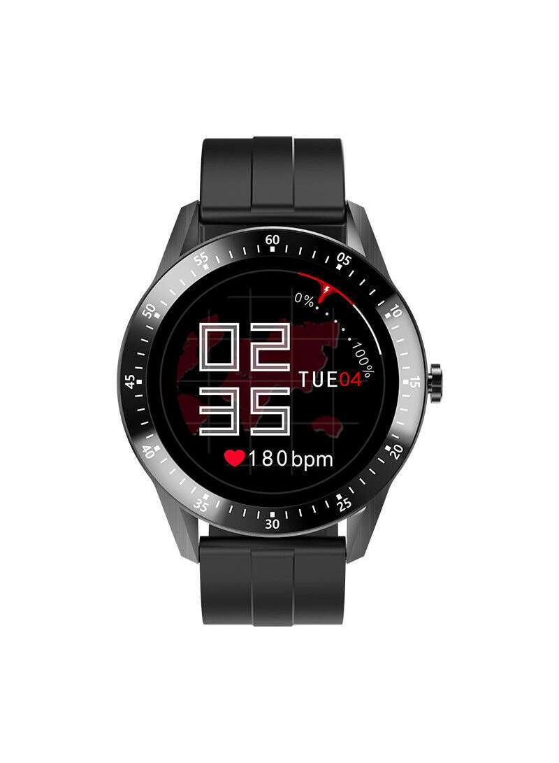 Smart Watch Fitness Tracker IP68 Waterproof Heart Rate Monitor Black