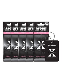 Areon 5-Piece X Version Car Air Freshener - Spring Bouquet 