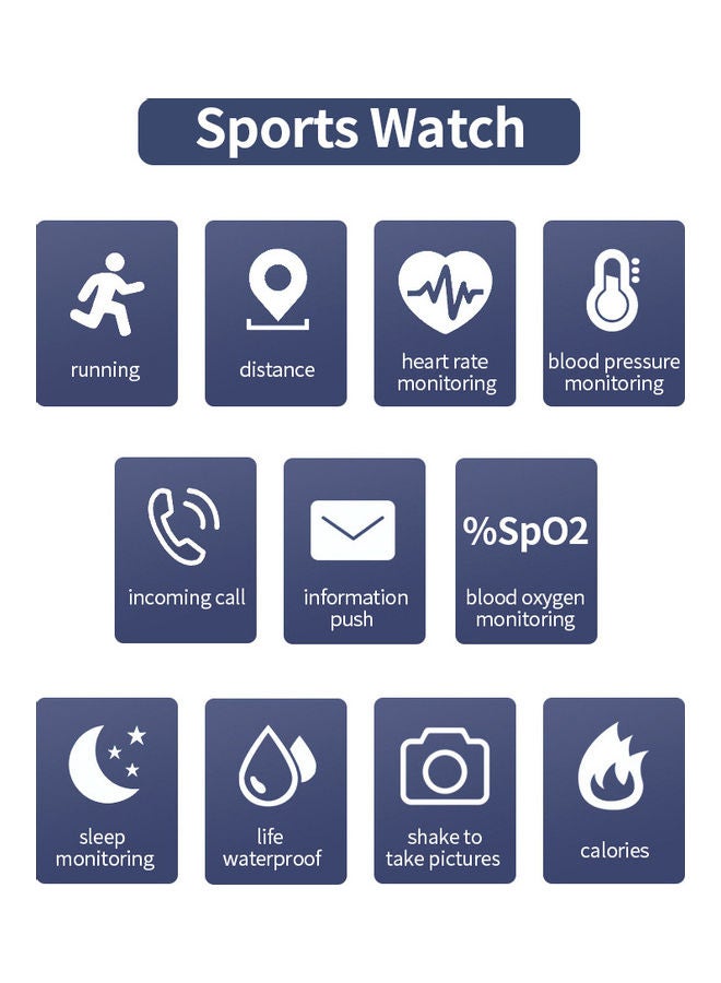 Touchscreen Sports Smart Watch Black - Image 5