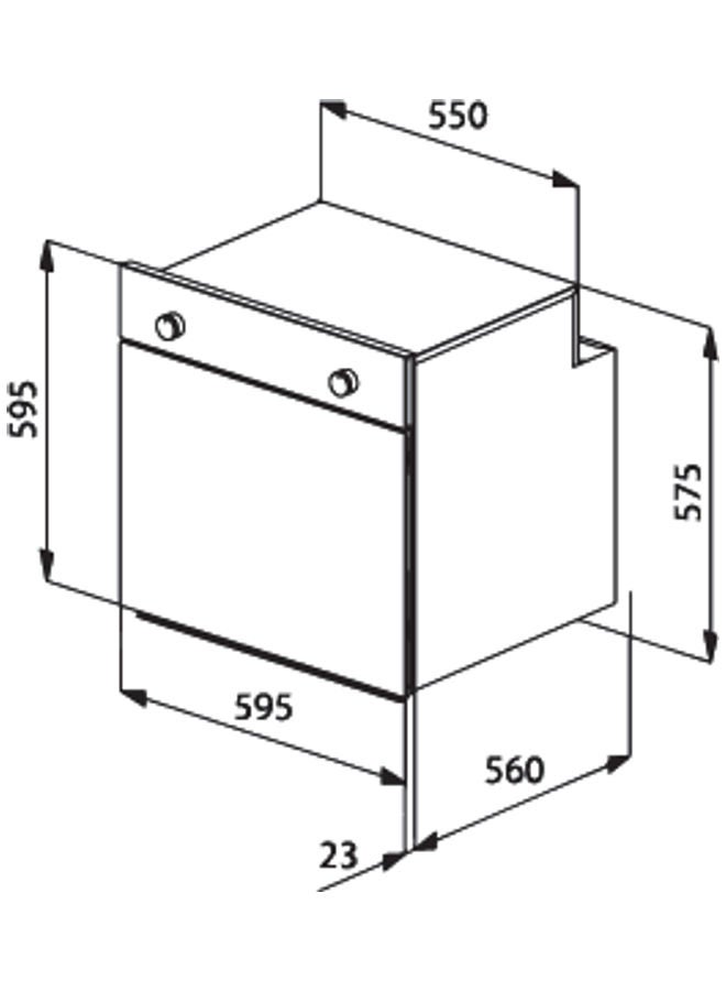 ماستر غاز فرن كهربائي رقمي 65 L 3150 W 66E8DX أسود/ فضي - Image 2
