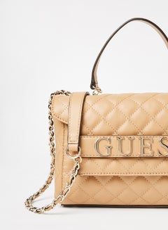 GUESS Illy Flap Crossbody Bag Beige  - Image 2
