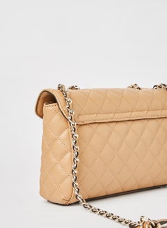 GUESS Illy Flap Crossbody Bag Beige  - Image 3