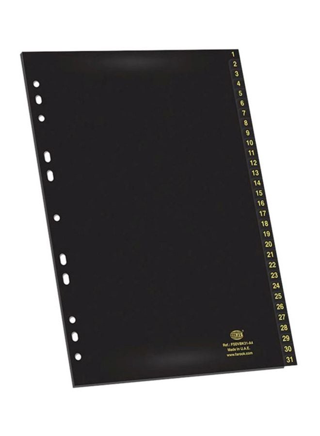 FIS - A4 Index Dividers Black - Image 1