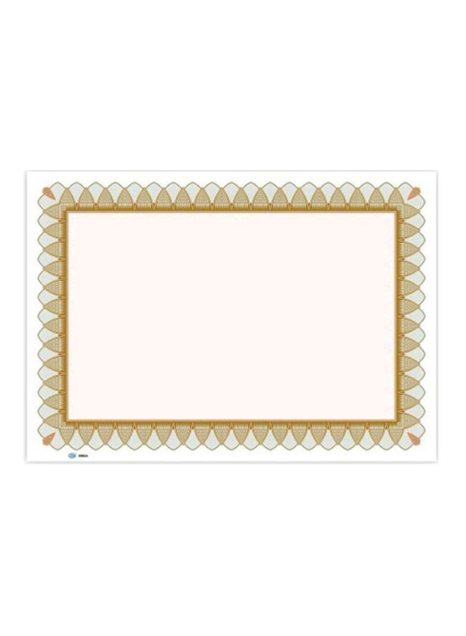 FIS 10-Pieces Arabic Design Certificate Set White/Brown/Black