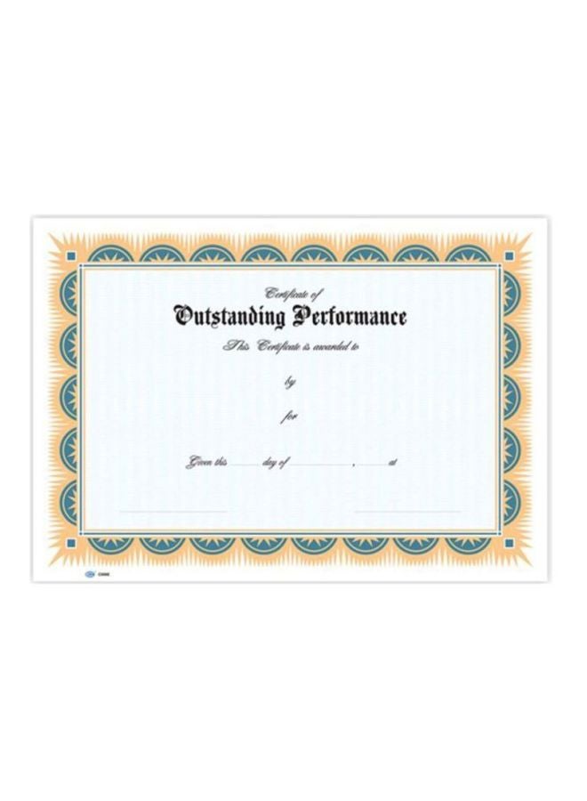 إف اي أس  طقم شهادات بتصميم عربي من 10 قطع أبيض/ بيج/ أخضر