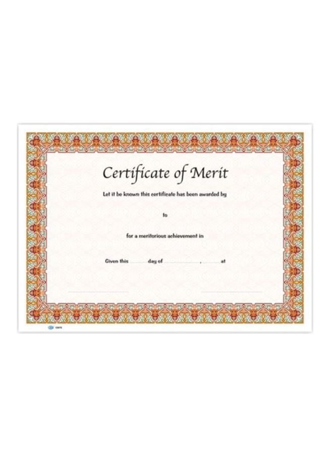 إف اي أس  10قطع شهادة بتصميم عربي قياس A4 أبيض/أخضر/بني