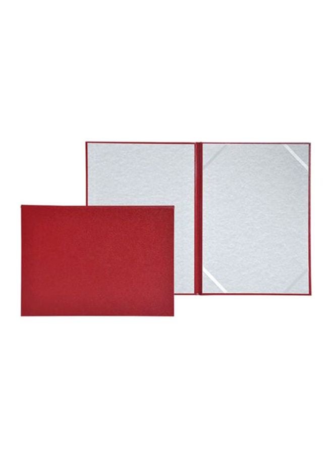 FIS Hard Cover Certificate Folder Red/Silver