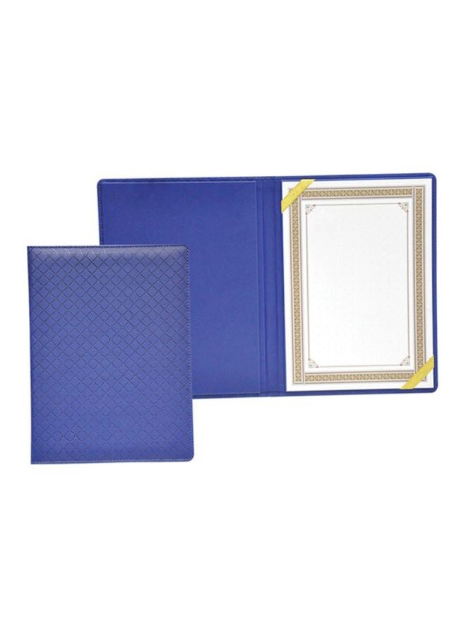 FIS A4 Certificate Folder Blue
