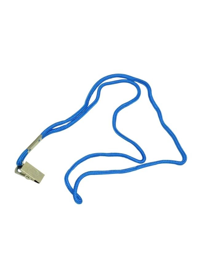 FIS 100-Piece Name Badge Lanyard Set With Clip Blue/Silver - Image 1