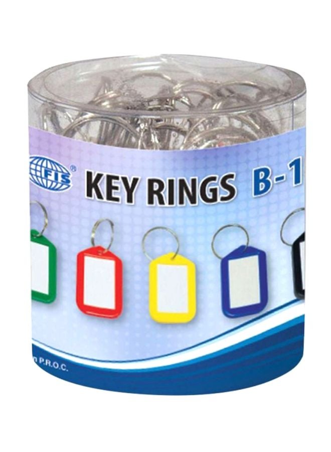 FIS 25-Piece Key Ring Set Blue/Red/Green - Image 1