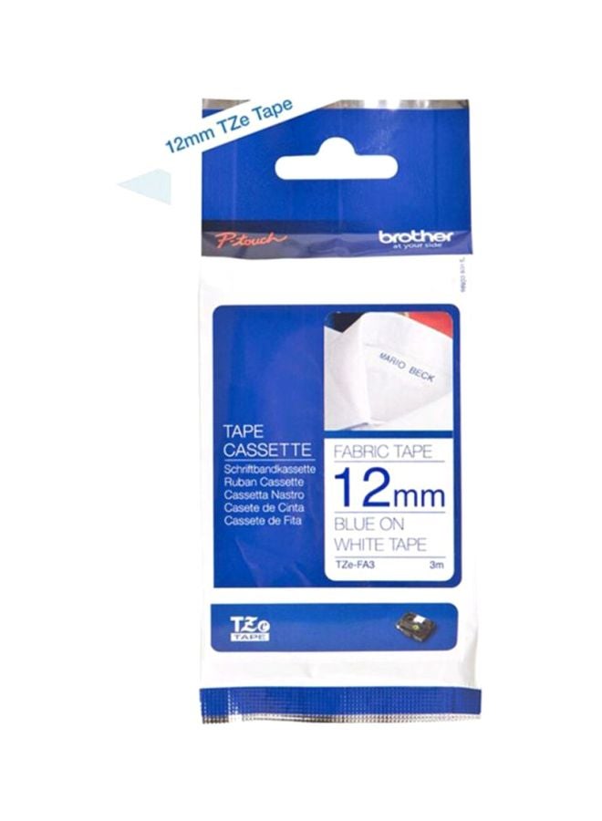 brother TZE-FA3 Fabric Tape Cassette White - Image 2