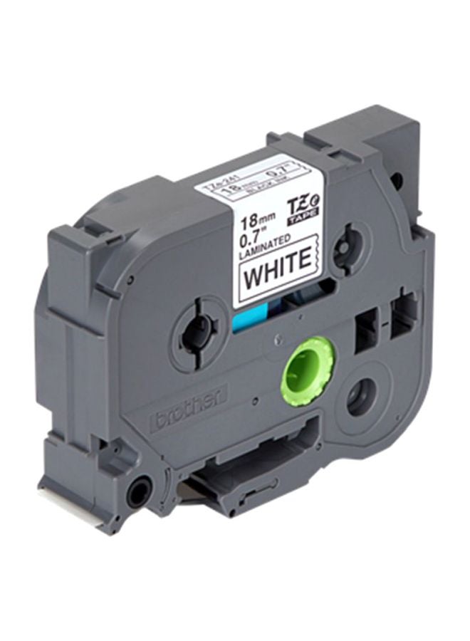 brother TZE-241 Labelling Tape 18mm White/Black - Image 3